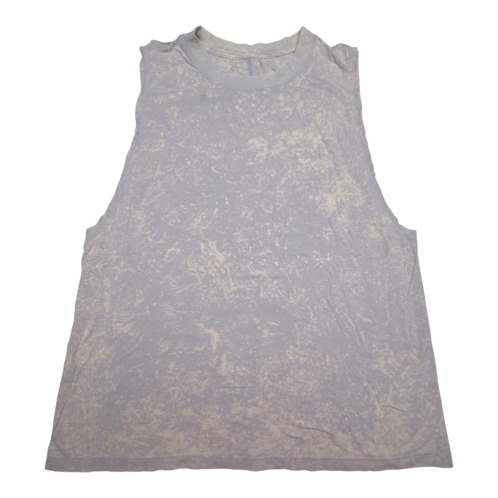 Lululemon All Yours Muscle Tank Top Sz 8 Faint Lavender Purple Acid Cloudy Wash